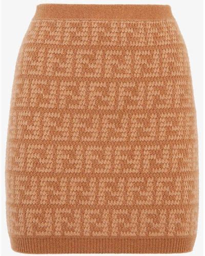 fendi brown skirt|genuine fendi skirts.